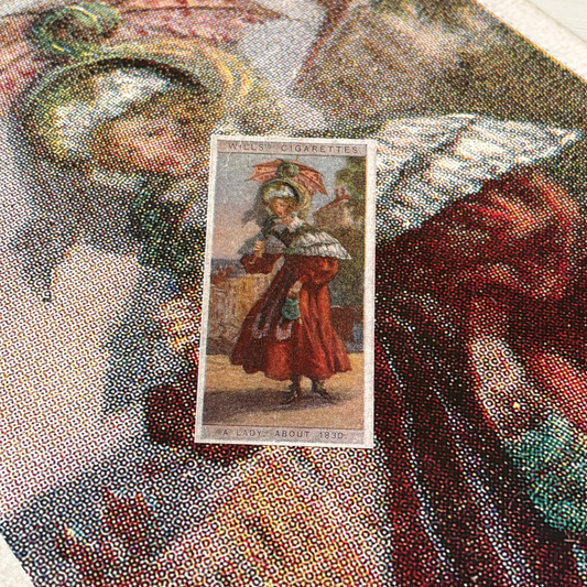 Vintage English Lady 1830 Portrait | 1930s Cigarette Card Art