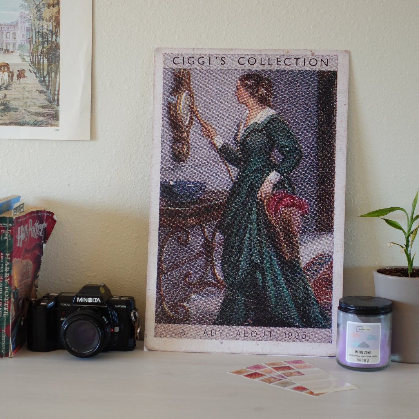 Vintage English 1835 Lady Print | 1930's Cigarette Card