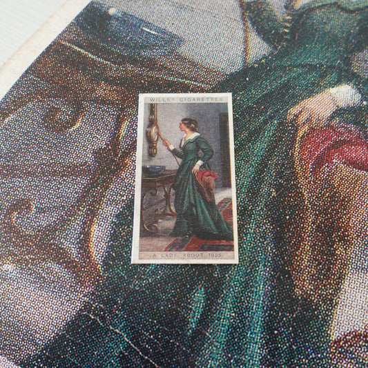 Vintage English 1835 Lady Print | 1930's Cigarette Card