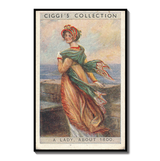 Vintage English Lady 1800 Portrait | 1930s Cigarette Card Art
