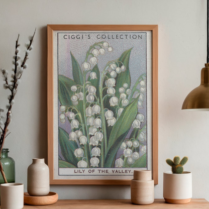 Vintage Lily of the Valley Flower Print | 1930's Cigarette Card