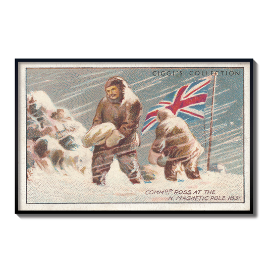 Vintage Magnetic North Pole Print | 1930's Cigarette Card