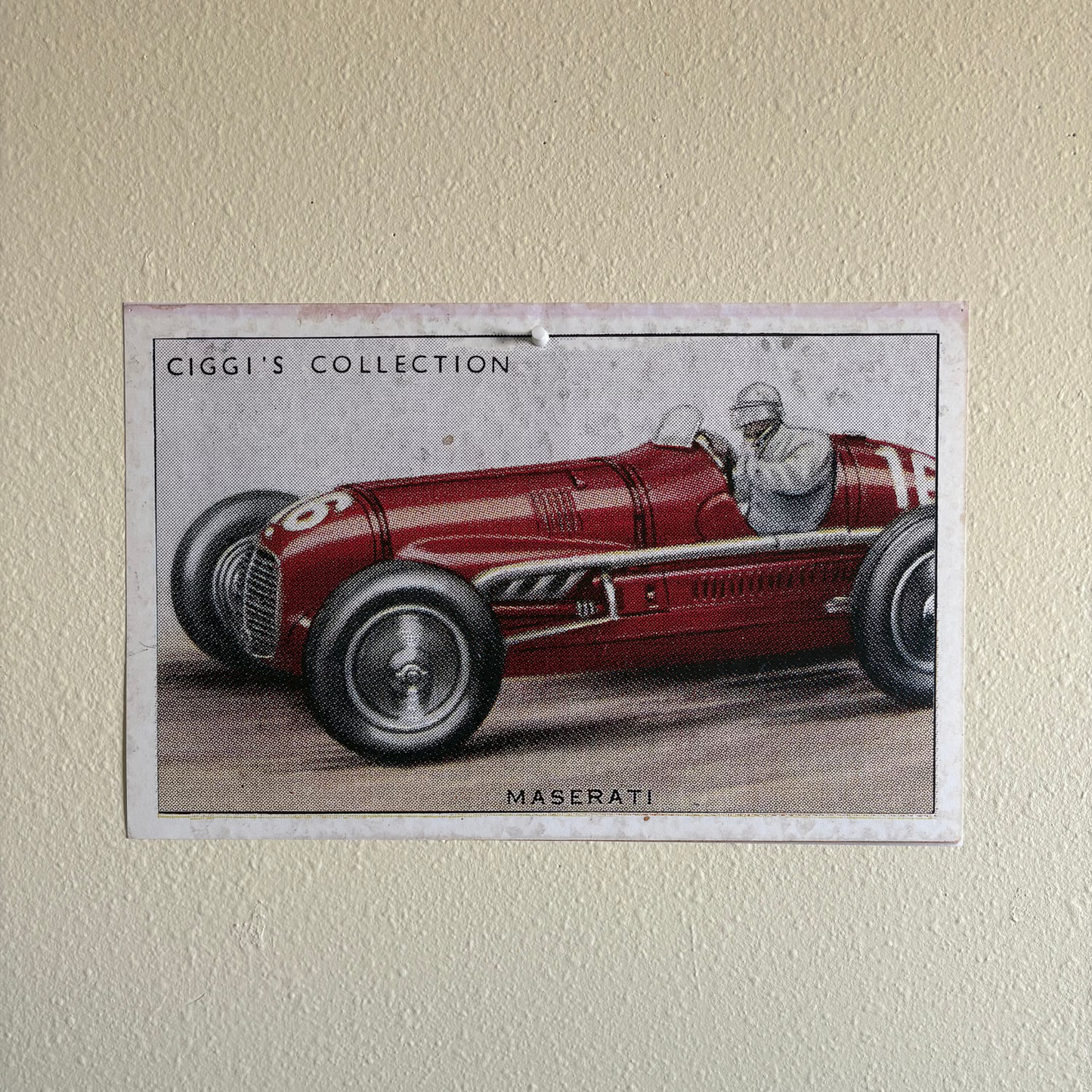 Vintage Maserati Car Print | 1930's Cigarette Card