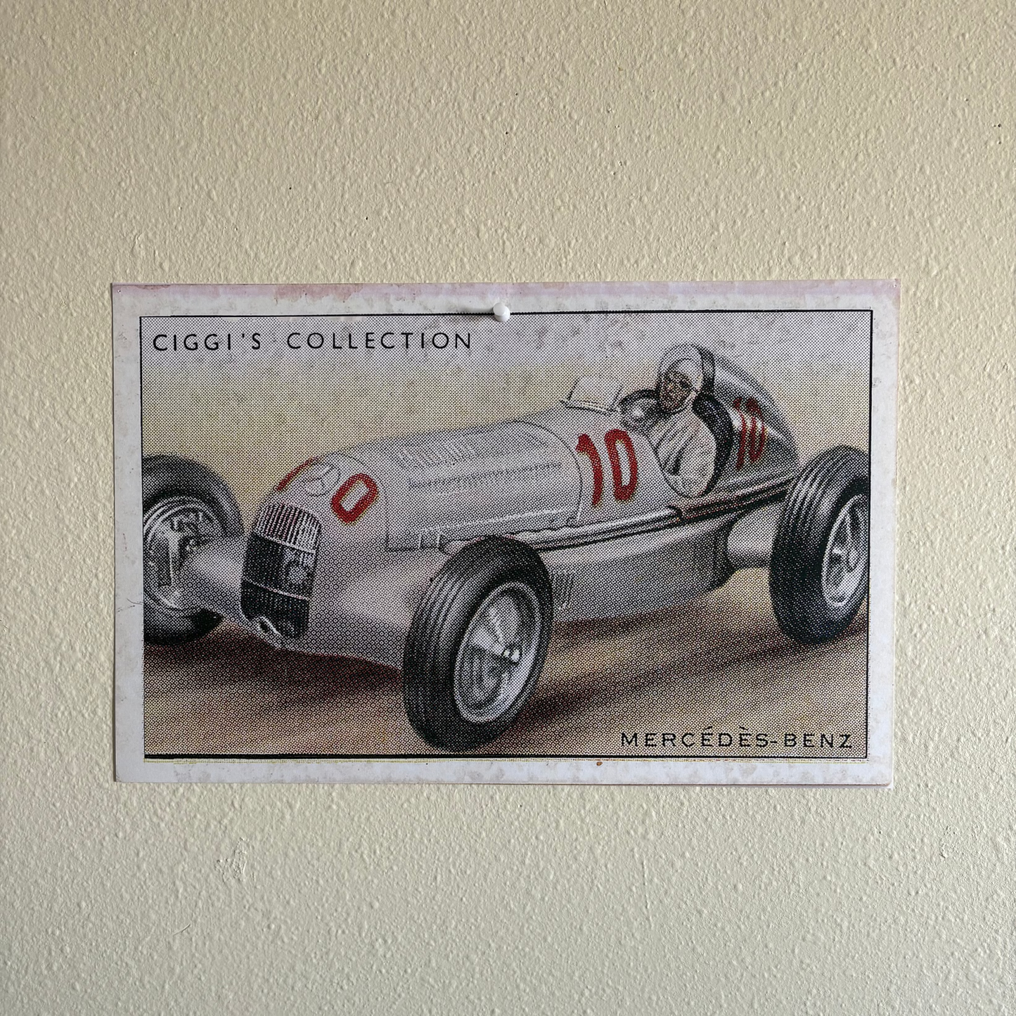 Vintage Mercedes-Benz Car Print | 1930's Cigarette Card