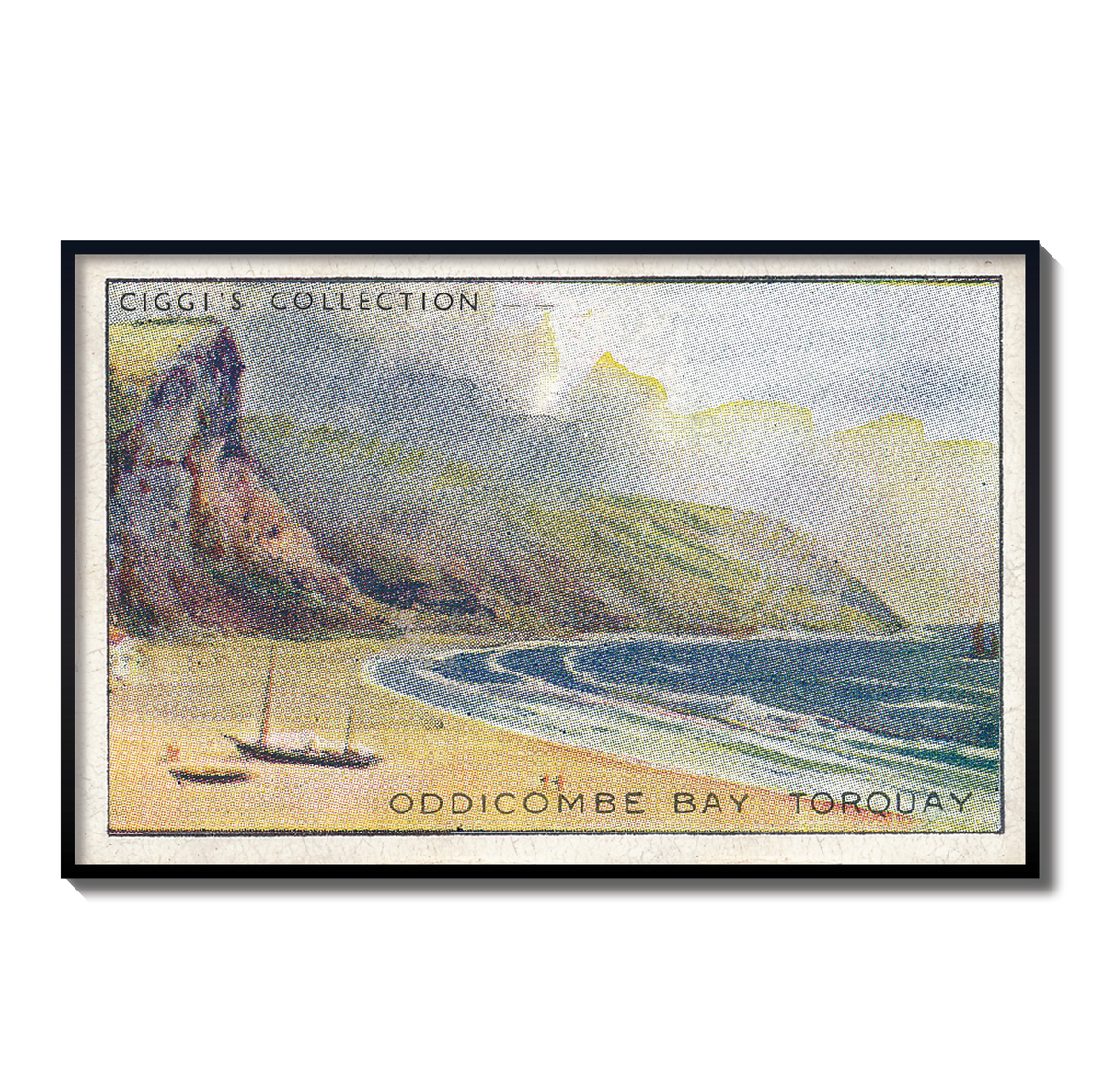 Vintage Oddicombe Bay Print | 1930's Cigarette Card