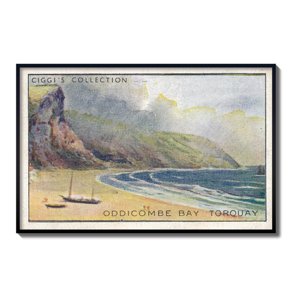 Vintage Oddicombe Bay Print | 1930's Cigarette Card