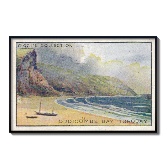 Vintage Oddicombe Bay Print | 1930's Cigarette Card