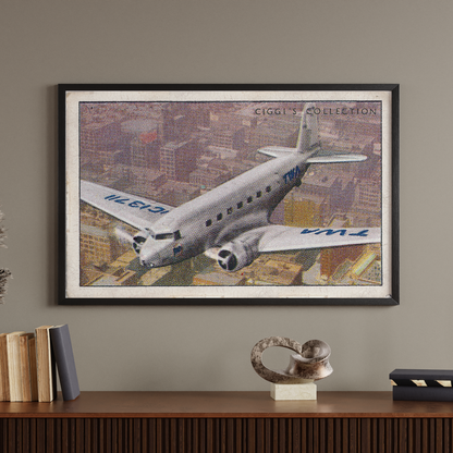 Vintage Western Air Douglas Plane Print | 1930's Cigarette Card