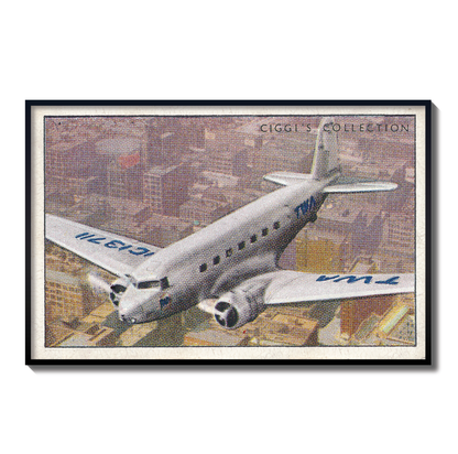 Vintage Western Air Douglas Plane Print | 1930's Cigarette Card