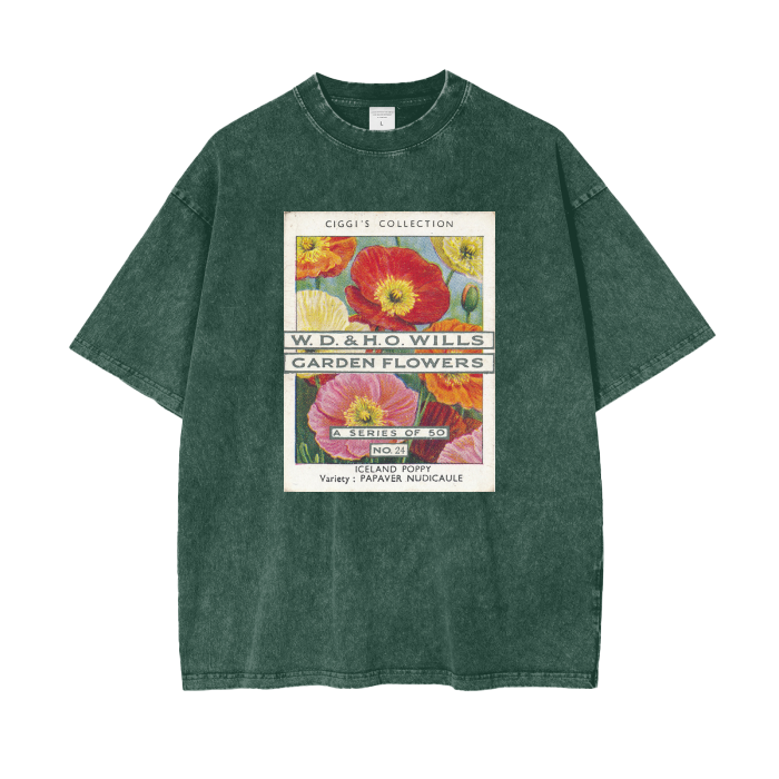 Iceland Poppy Front Card Oversize T-Shirt