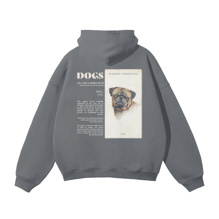 Pug Oversized Fleece Hoodie